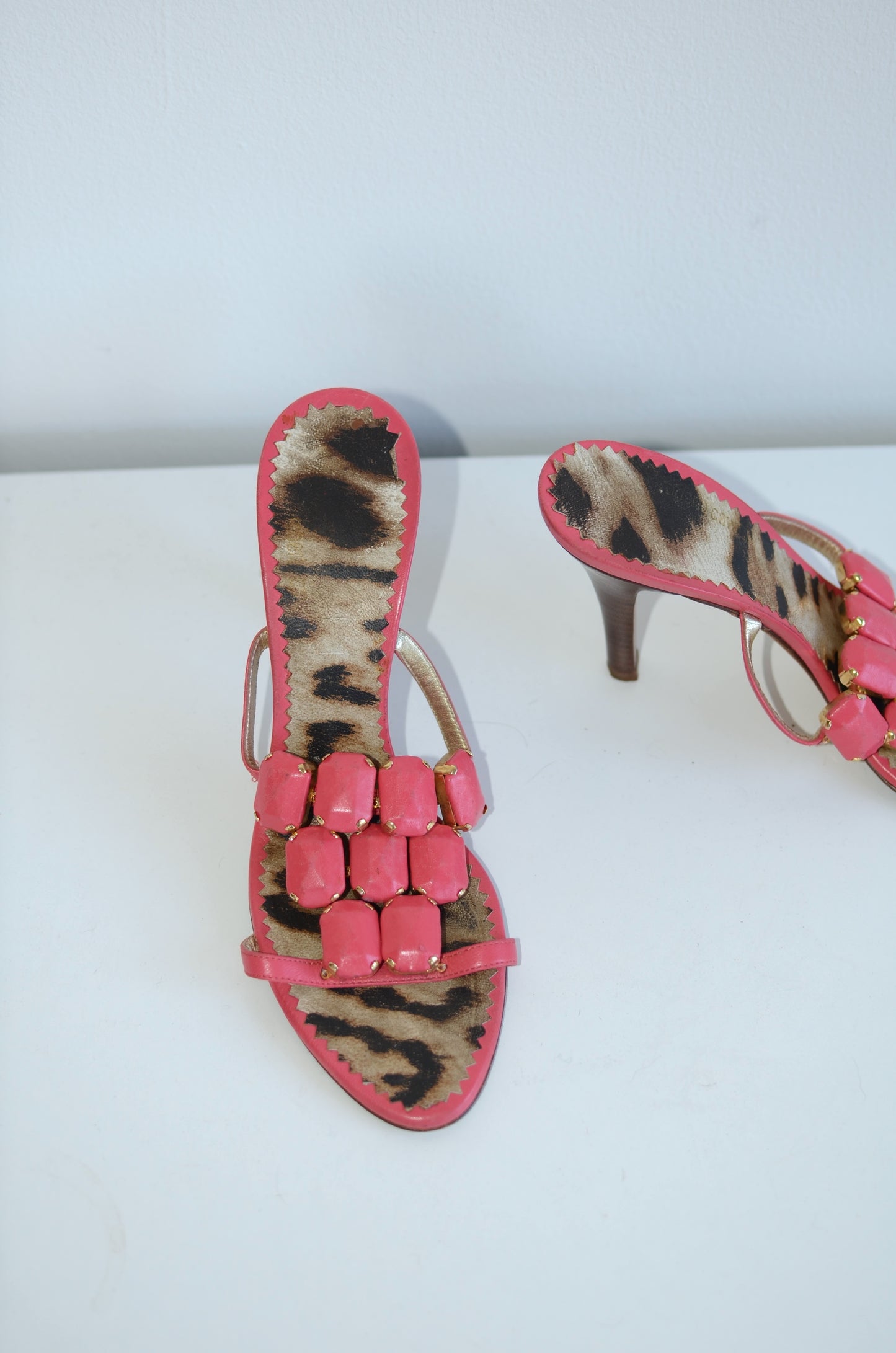 Roberto Cavalli Pink & Leopard Heels