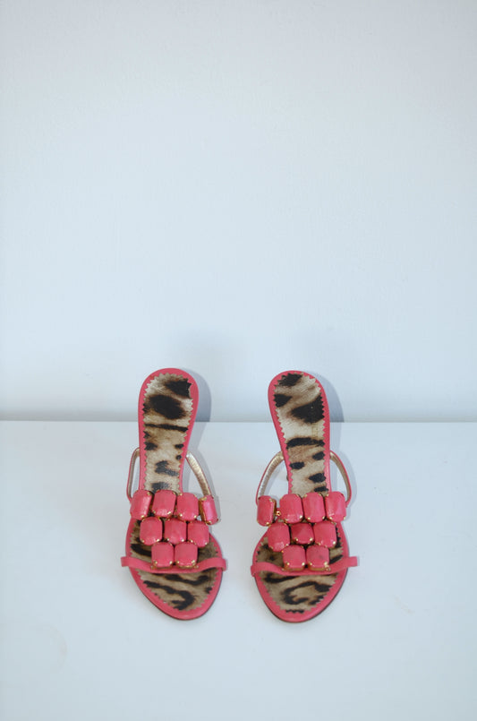 Roberto Cavalli Pink & Leopard Heels
