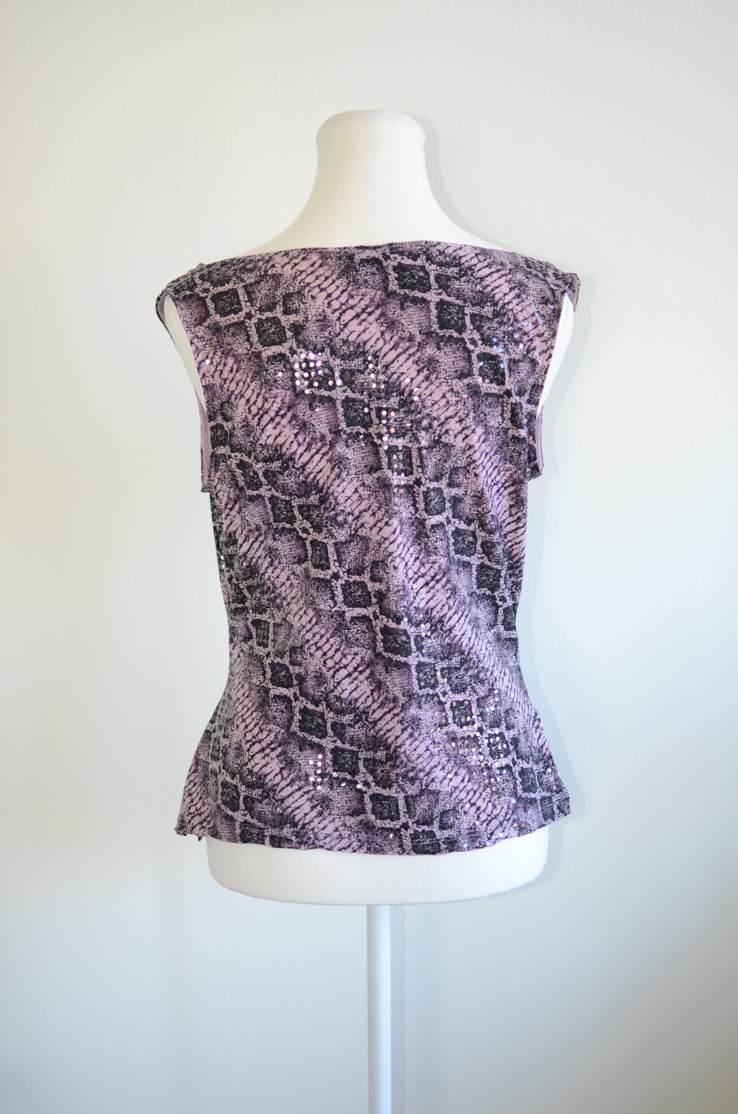 Purple 2000s Cowl Neck Top