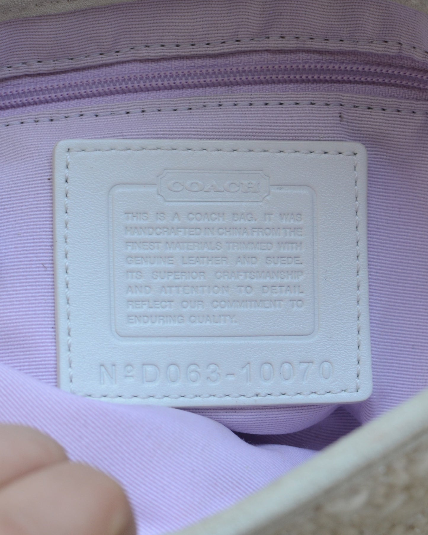 Coach Tweed Floral Soho Bag  Inside Label