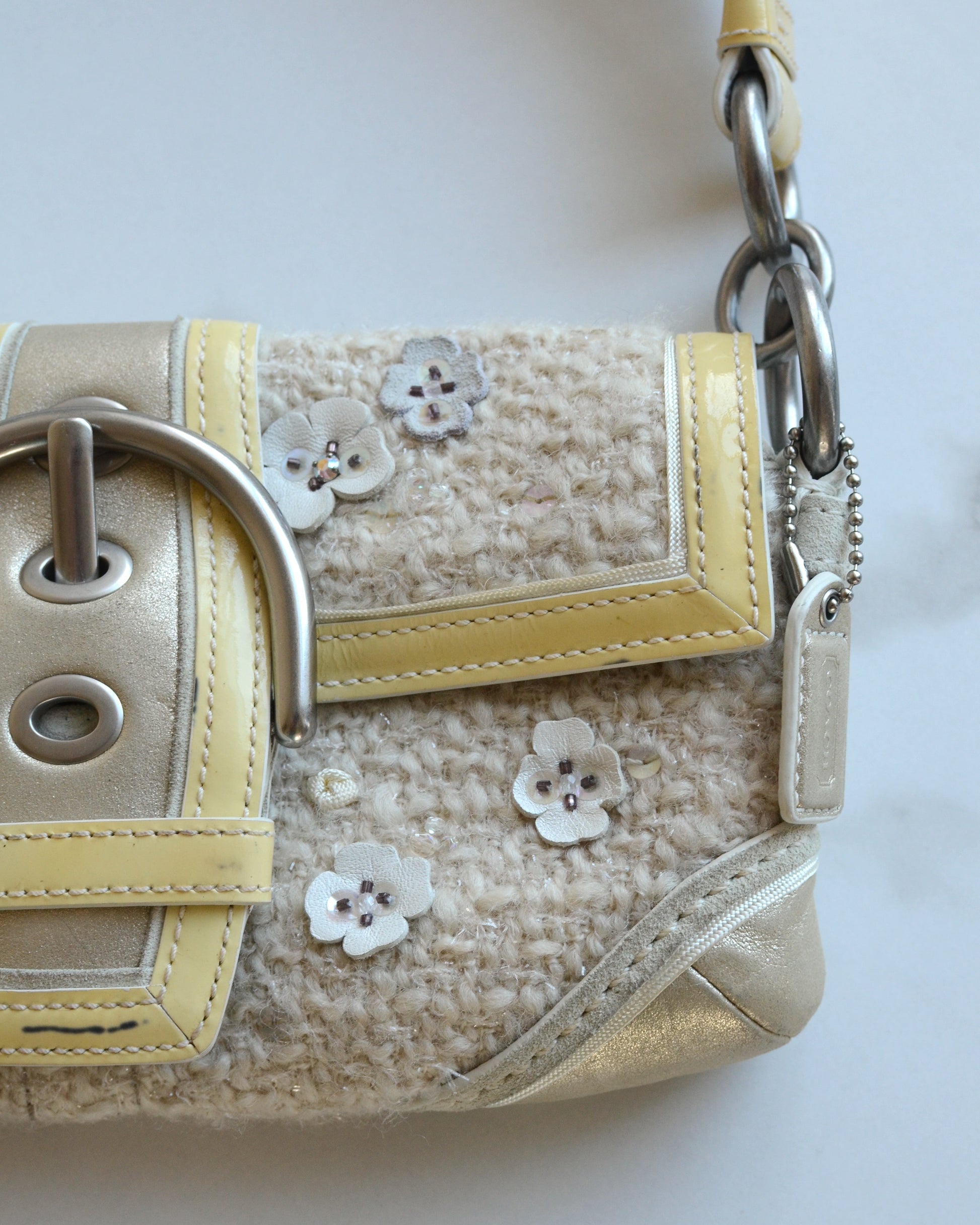 Coach Tweed Floral Soho Bag Front