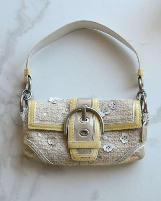 Coach Tweed Floral Soho Bag Front