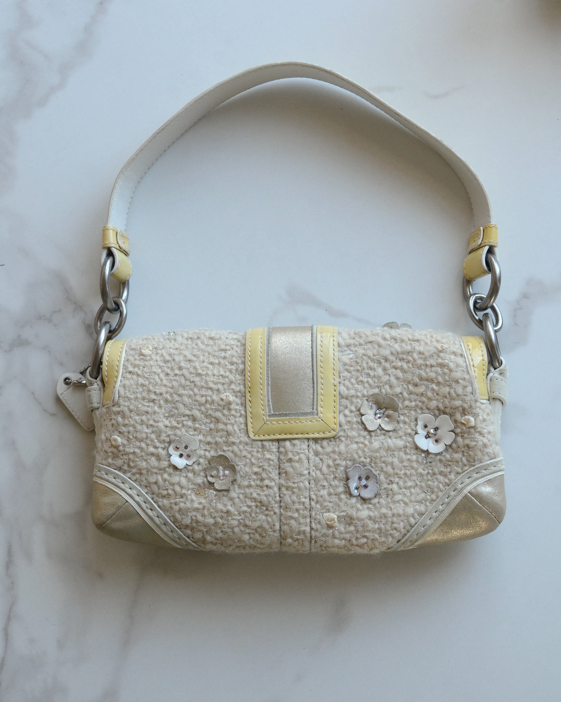 Coach Tweed Floral Soho Bag Back