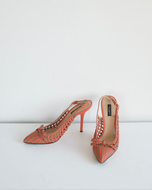 Dolce & Gabbana Weaved Closed Toe Pumps