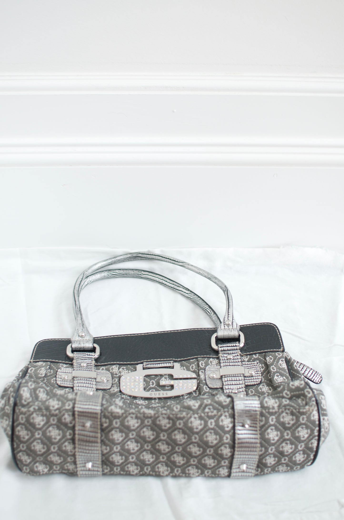 Grey Y2K Guess Bag